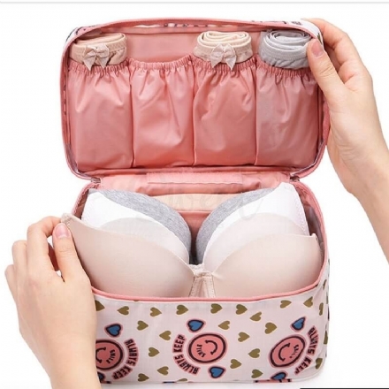 【韩国】 MONOPOLY 内衣收纳包 旅行多功能文胸整理包 普通号 13cmx26cm/ Lingerie Storage Travel Bag - Sweet Living