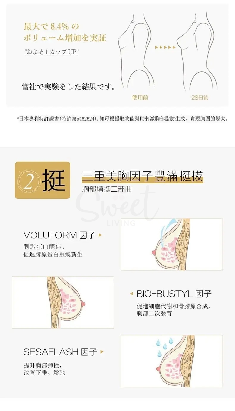 【日本】MAPUTI 丰胸乳霜 增大胸部脂肪 改善松弛 美胸乳/ Fragrance Bust Cream 60g - @ - 10 - Sweet Living