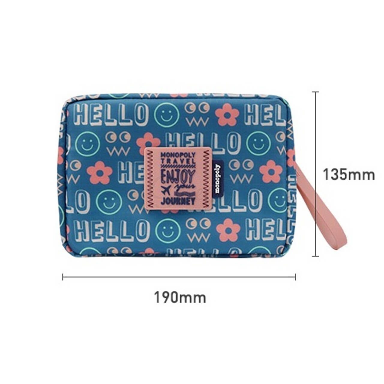 【韩国】Monopoly Enjoy journey travel large multi zipper daily pouch 旅行收纳包 化妆包 洗漱包 -  - 3@ - Sweet Living