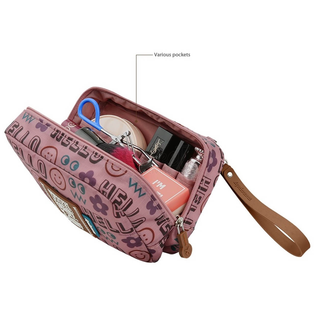 【韩国】Monopoly Enjoy journey travel large multi zipper daily pouch 旅行收纳包 化妆包 洗漱包 -  - 8@ - Sweet Living