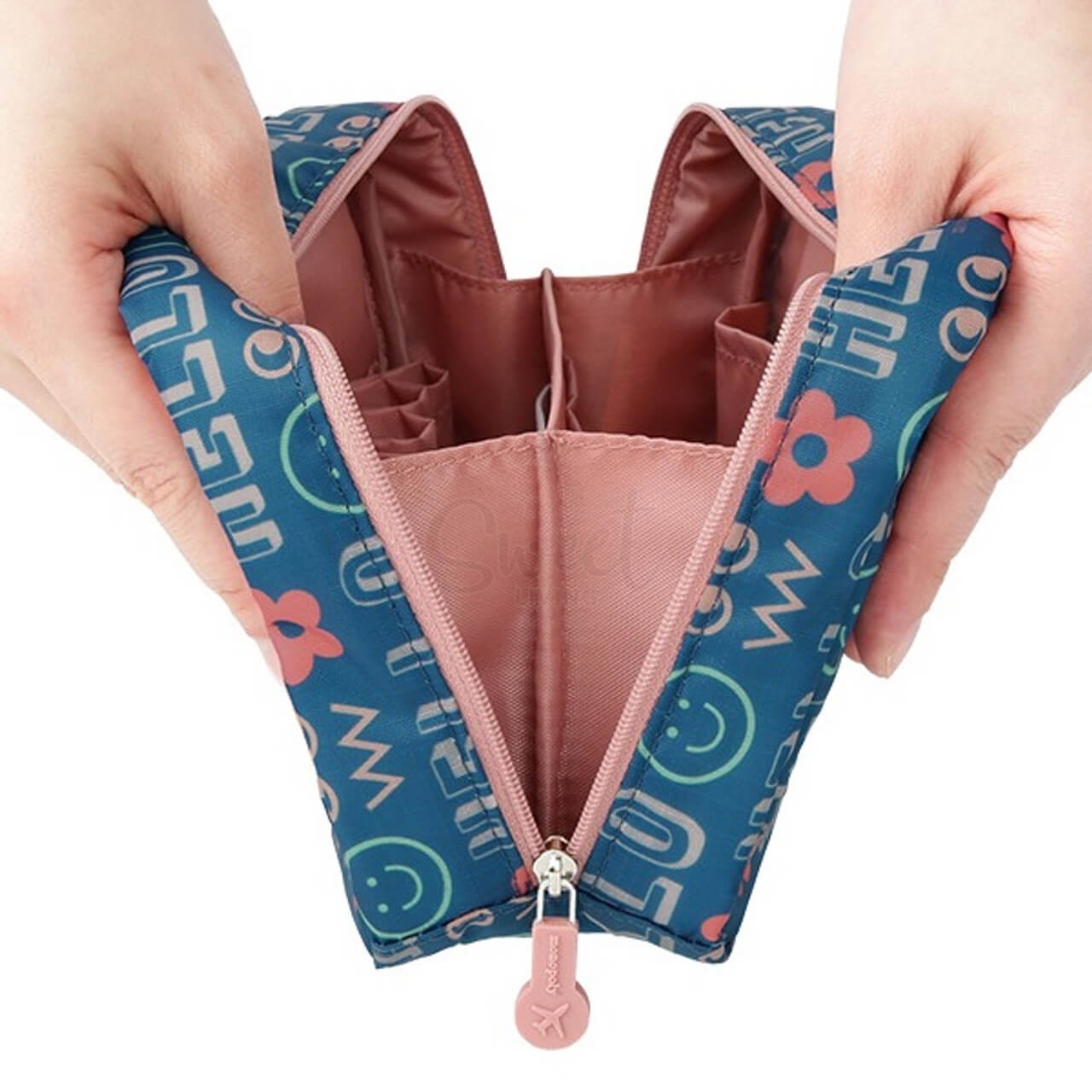 【韩国】Monopoly Enjoy journey travel large multi zipper daily pouch 旅行收纳包 化妆包 洗漱包 -  - 5@ - Sweet Living