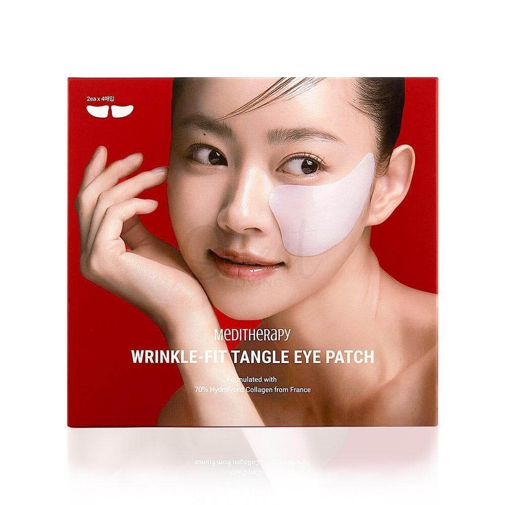 【韩国】MEDITHERAPY 抗皱提拉嘭弹眼膜贴 低分子胶原蛋白眼袋专研贴 大尺寸型 水润淡化眼纹 四对 /Wrinkle-Fit Tangle Eye Patch -  - @ - Sweet Living