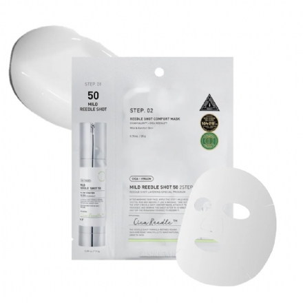 【韩国】VT Cosmetics Reedle Shot 微针精华二部曲/三部曲面膜 微晶渗透紧致透亮 单片装/ Mask -  - 2    - Sweet Living