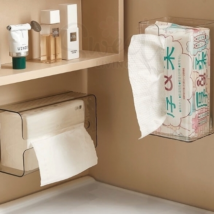 【中国】物以可/UYIKU 吸盘卫生间洗脸巾收纳盒 纸巾盒 厕所抽纸盒 洗脸巾置物架 壁挂免打孔 - Sweet Living