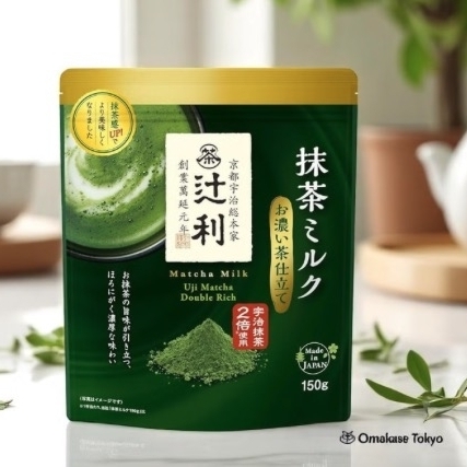 【日本】片冈物产 辻利 即冲速溶茶 抹茶牛奶 双倍特浓抹茶  Matcha Milk 190g - Sweet Living