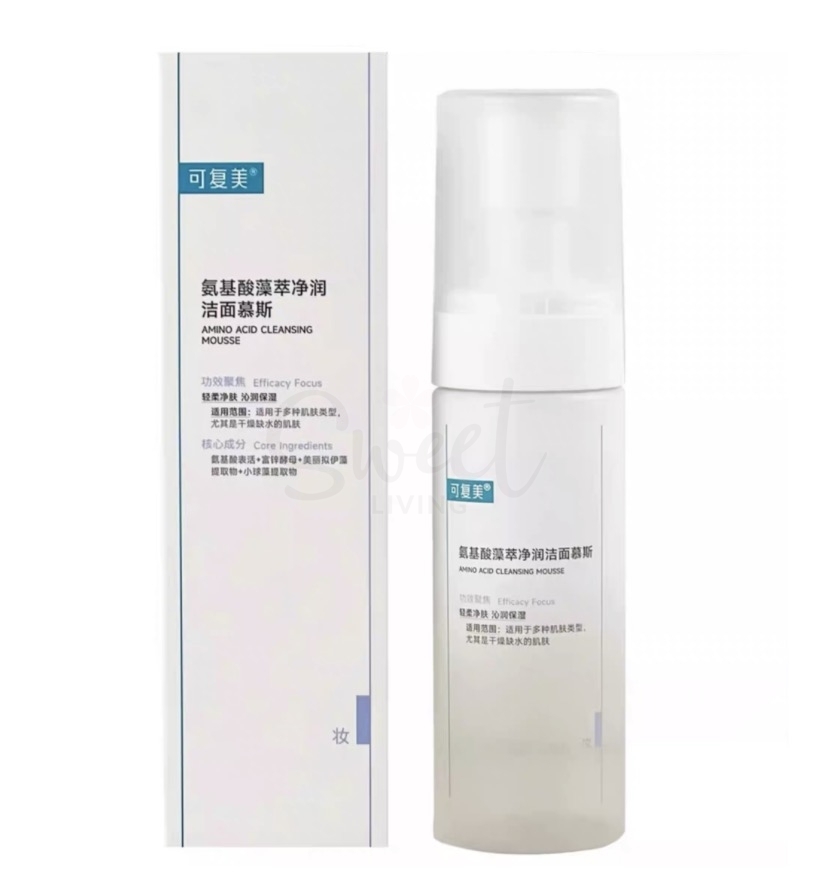 【中国】医药品牌 可复美 吨吨洁面慕斯 氨基酸藻萃净润洁面慕斯 洗卸润养四合一 150ml -  - 1@ - Sweet Living