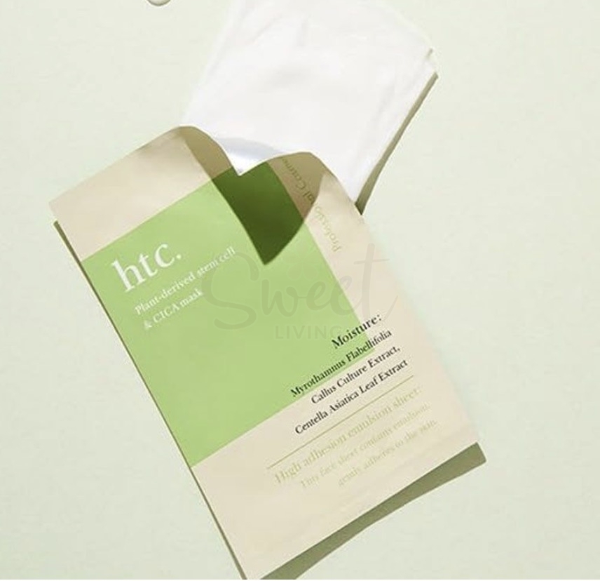 【日本】Natural Shop HTC 高浓度 植物干细胞面膜 复活草绿色款 10枚 -  - 1@ - Sweet Living