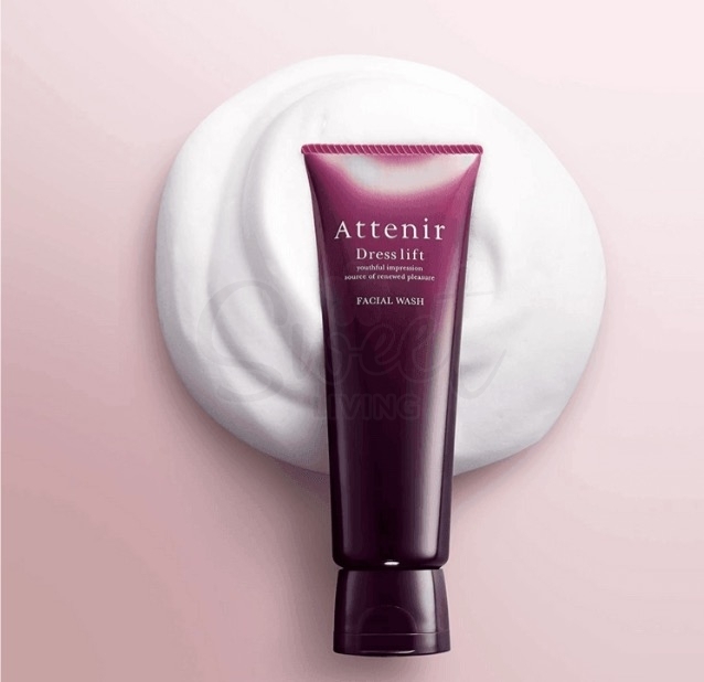 【日本】Attenir/艾天然 紧致塑颜弹力保湿洁面乳  氨基酸温和清洁 120g -  - 1@ - Sweet Living